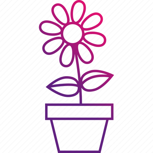 Flower, flowerpot, garden, nature, pot icon - Download on Iconfinder