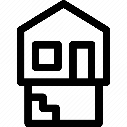 Residence, underground, house, stairs, cellar, basement icon - Download on Iconfinder