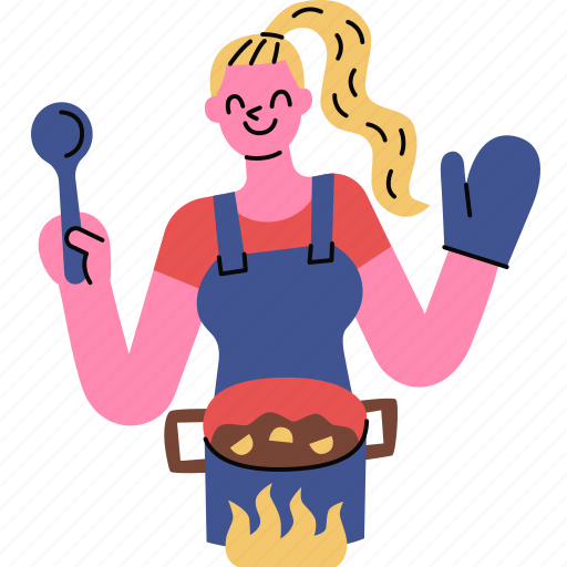 Cooking, kitchen, woman, girl, food icon - Download on Iconfinder