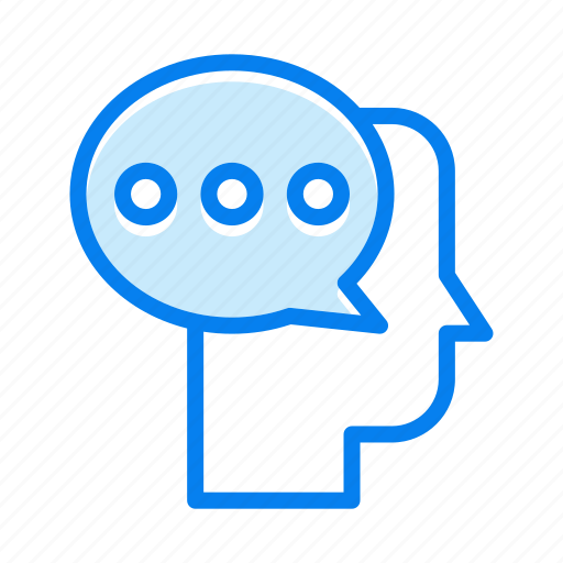 Bouble, chat, head, thinking icon - Download on Iconfinder