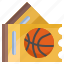 basketball, ticket, coupon, sports, competition 