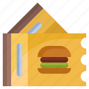 burger, ticket, coupon, hamburger, fast, food