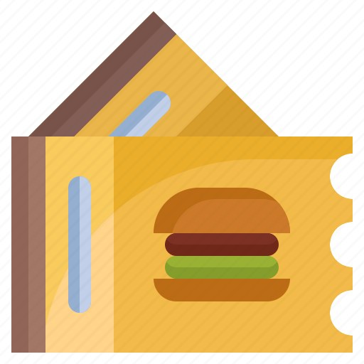 Burger, ticket, coupon, hamburger, fast, food icon - Download on Iconfinder