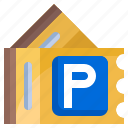 car, park, ticket, coupon, parking, signaling