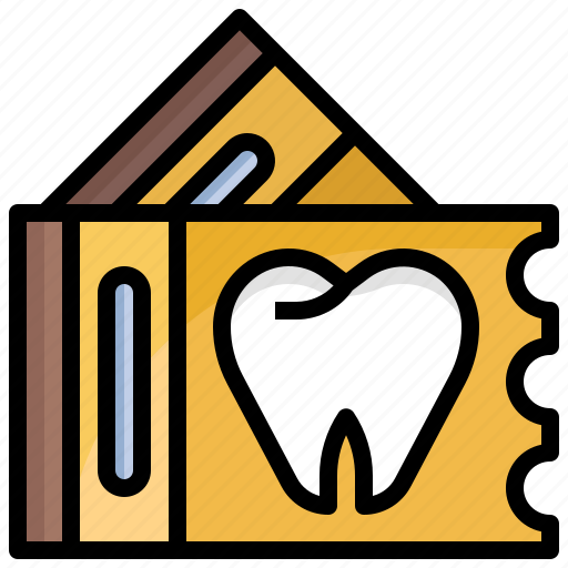 Dental, ticket, coupon, tooth, healthcare icon - Download on Iconfinder