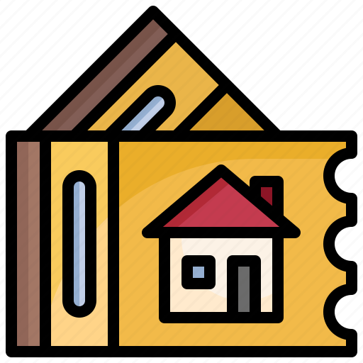 House, ticket, coupon, home, buildings icon - Download on Iconfinder