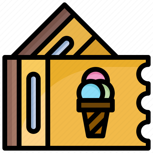 Ice, cream, ticket, coupon, food, restaurant, summertime icon - Download on Iconfinder