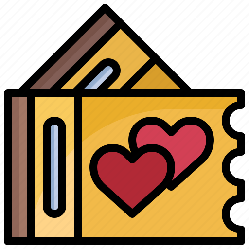 Love, ticket, coupon, heart, valentines icon - Download on Iconfinder