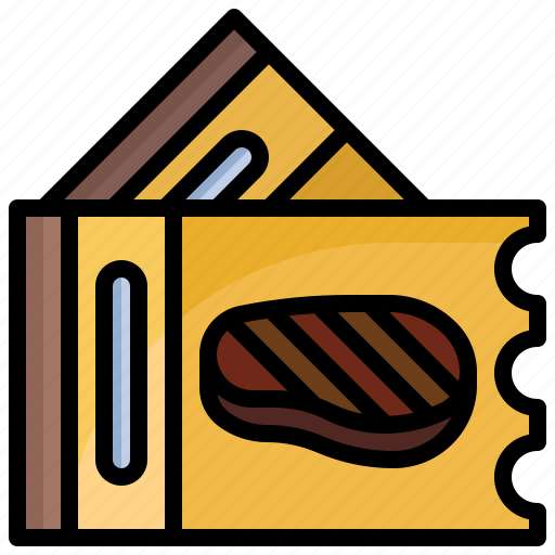 Steak, ticket, coupon, food, restaurant, meat icon - Download on Iconfinder