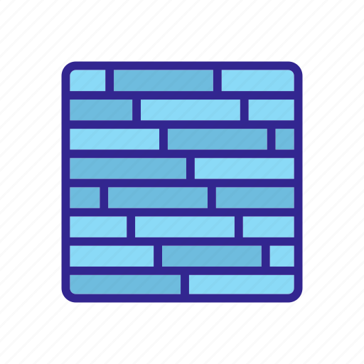 Brick, decorative, floor, material, outline, pallet, tile icon - Download on Iconfinder