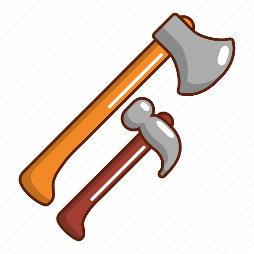 Axe, blade, cartoon, equipment, hammer, logo, object icon - Download on Iconfinder