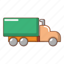 cartoon, delivery, logo, object, shipping, truck, van