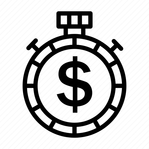 Clock, deadline, money, money stop watch, stop watch, time icon - Download on Iconfinder