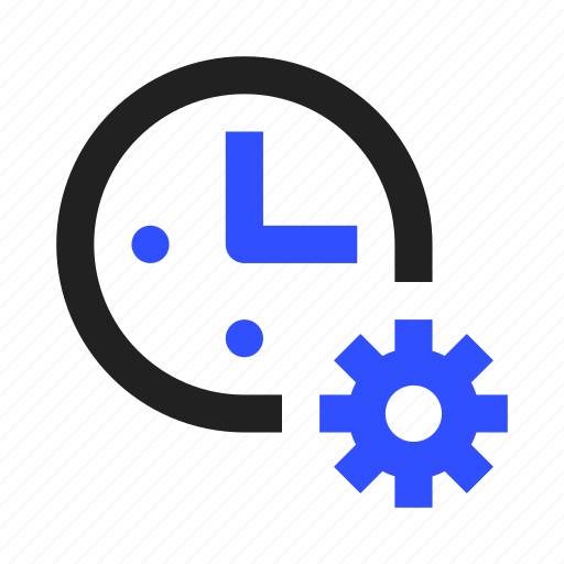 Clock, cogwheel, gear, settings, time, timer, watch icon - Download on Iconfinder