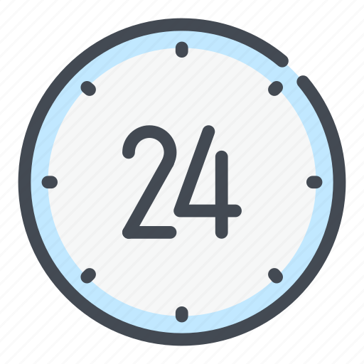 Time, clock, watch, 24h, timer icon - Download on Iconfinder