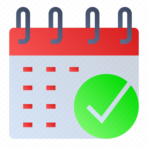 Calendar, check mark, date, event, schedule icon - Download on Iconfinder