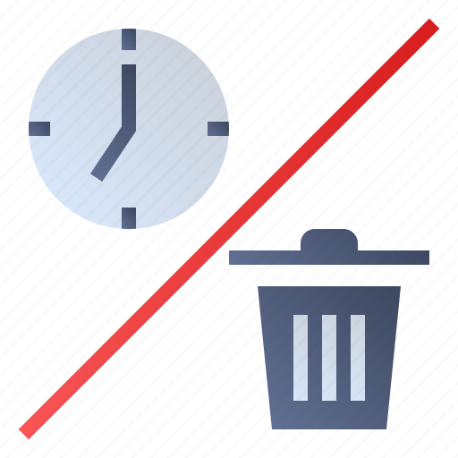 Clock, garbage, time, waste icon - Download on Iconfinder