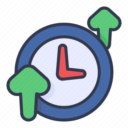 Up, time, clock, arrow, direction icon - Download on Iconfinder