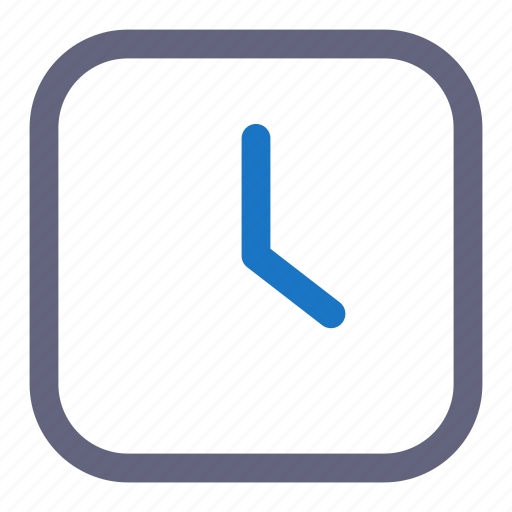Square clock, clock, watch, timer, time icon - Download on Iconfinder