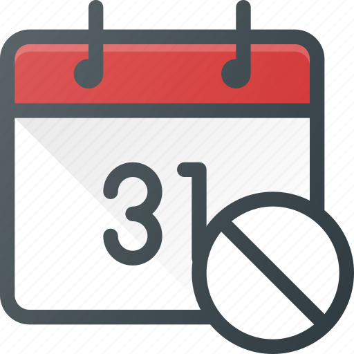 Calendar, cancel, delete, event, time icon - Download on Iconfinder