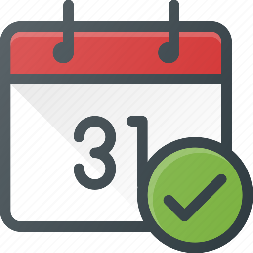 Attend, calendar, check, event, time icon - Download on Iconfinder