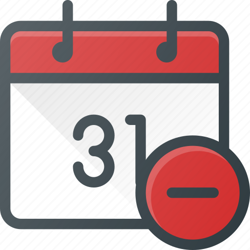 Calendar, cancel, delete, event, remove, time icon - Download on Iconfinder
