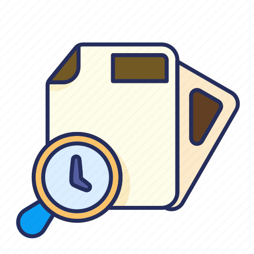 Arrow, clock, document, file, files, format, time icon - Download on Iconfinder