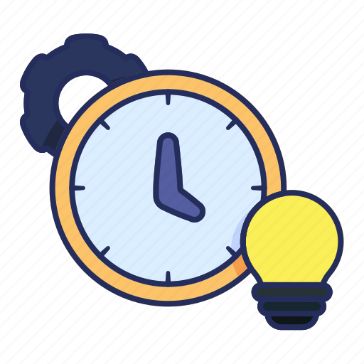 Time, gears, clock, light, bulb, globe icon - Download on Iconfinder