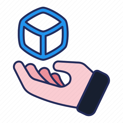 Arm, block, cube, hand, hold, creative, box icon - Download on Iconfinder