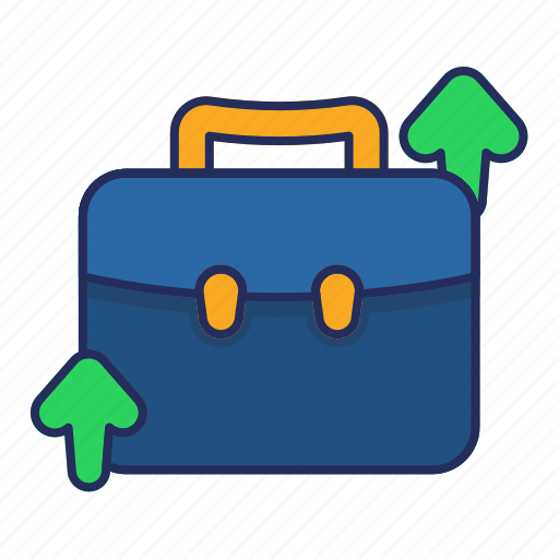Suitcase, increase, briefcase, business, portfolio, arrow icon - Download on Iconfinder
