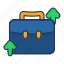 suitcase, increase, briefcase, business, portfolio, arrow 