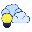 cloud, bulb, creative, idea, weather, light 