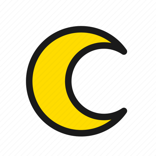 Night, moon, crescent, evening, midnight, weather, lunar icon - Download on Iconfinder
