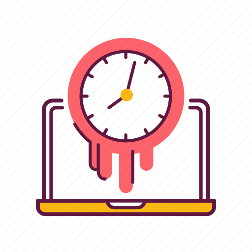 Clock, computer, laptop, management, spend, time, work icon - Download on Iconfinder
