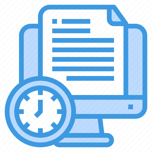 Document, management, project, clock, time icon - Download on Iconfinder