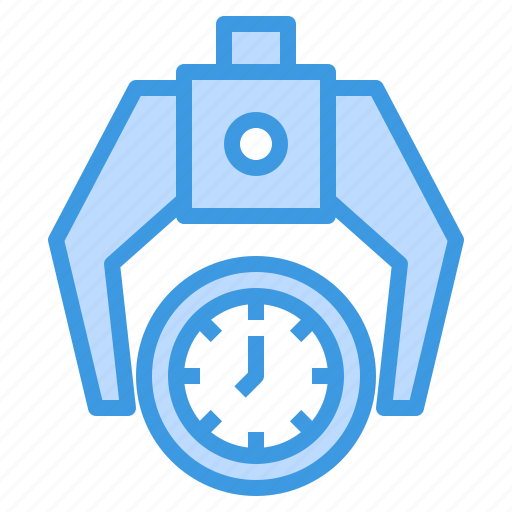 Management, industrial, clock, keep, robotic, arm, time icon - Download on Iconfinder