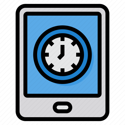 Schedule, tablet, time, management, clock icon - Download on Iconfinder