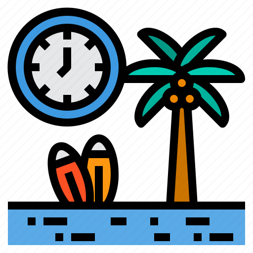 Travel, vacation, sea, time, clock icon - Download on Iconfinder