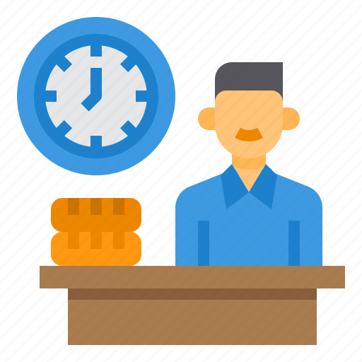 Banking, man, management, time, money icon - Download on Iconfinder