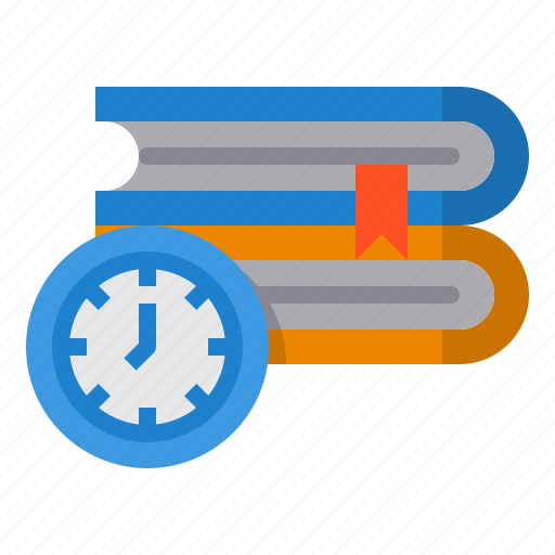 Education, books, time, reading, clock icon - Download on Iconfinder