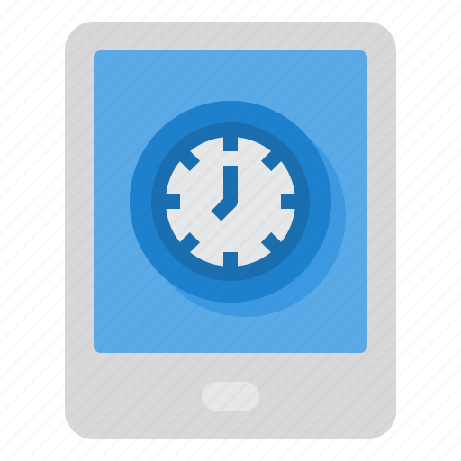 Tablet, schedule, management, time, clock icon - Download on Iconfinder