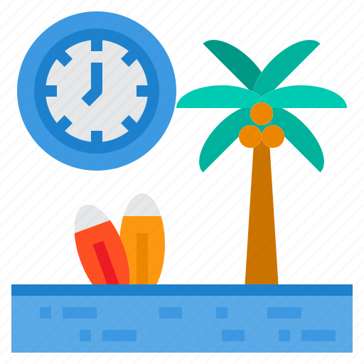 Travel, sea, vacation, time, clock icon - Download on Iconfinder