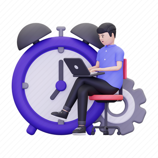 Time, schedule, calendar, productivity, planning, businessman, time management 3D illustration - Download on Iconfinder