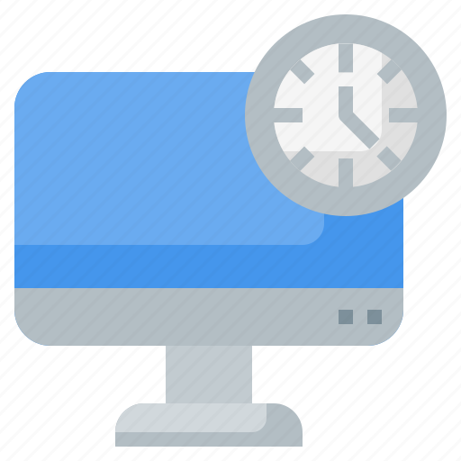 Clock, computer, laptop, technology icon - Download on Iconfinder