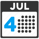 4th july, calendar, date 4, diary, independence day, plan, schedule