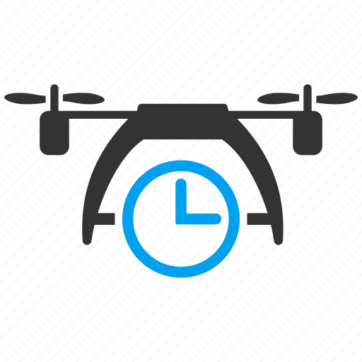 Air drone, aircraft, clock, flying machine, radio control uav, time, unmanned aerial vehicle icon - Download on Iconfinder