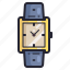 accessories, clock, fashion, rectangular, time, watch 