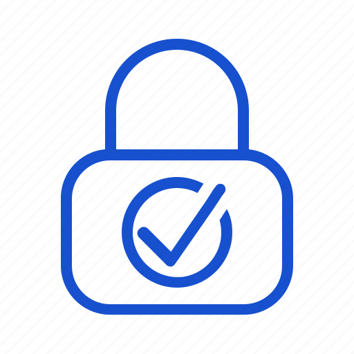 Approve, check, padlock, password, protection, secure, security icon - Download on Iconfinder
