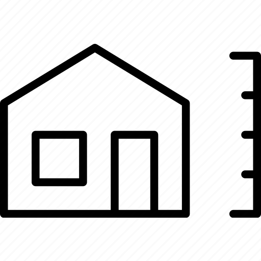 Building, height, house, measure, roof, walls icon - Download on Iconfinder