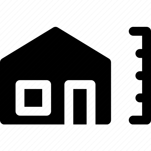 Building, height, house, measure, roof, walls icon - Download on Iconfinder
